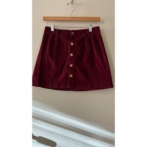 Celebrity Pink x Juniors Burgundy Corduroy Skirt